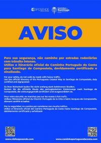 Aviso - Caminhos Santiago