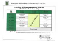 Hor�rio de Atendimento ao P�blico