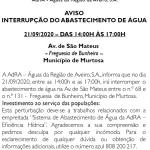 ADRA - Aviso - Interrupo do abastecimento de gua 21/09/2020