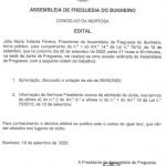 ORDEM de TRABALHOS - ASSEMBLEIA FREGUESIA 20-09-2022