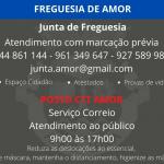 Junta de Freguesia de Amor - Atendimento com marcao prvia.