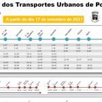 Horários dos Transportes Urbanos a partir de 17 de Setembro