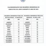 Calendarização das reuniões Executivo