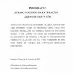 INFORMAO - ATRASO NO ENVIO DA FATURAO - GUAS DE SANTARM