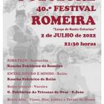 40º FESTIVAL FOLCLORE DO RANCHO S.R.E. ROMEIRA 2022