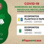 COVID-19 - HORRIOS DA RECOLHA DE RESDUOS RECICLVEIS